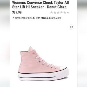 Platform converse - light pink
